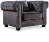Bowery Grey Velvet Chair