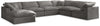 Cozy Grey Velvet Cloud Modular Sectional