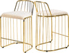 Gio Cream Velvet Stool