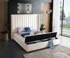 Kiki Cream Velvet King Bed (3 Boxes)