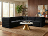 Quincy Black Velvet Modular Sectional