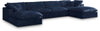 Cozy Navy Velvet Cloud Modular Sectional