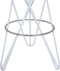 Mercury White / Silver Bar Stool