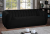 Dixie Black Velvet Sofa