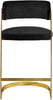 Stephanie Black Velvet Stool