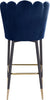 Lily Navy Velvet Stool