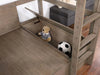 CALLISTUS Twin Workstation Loft Bed, White & Gray