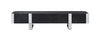 Leknes TV Stand Black w/ Silver Frame