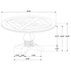 Florence 5-piece Round Dining Table Set Rustic Honey