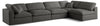 Plush Grey Velvet Standard Cloud Modular Sectional