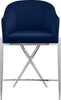 Xavier Navy Velvet Counter Stool