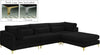 Julia Black Velvet Modular Sectional (4 Boxes)