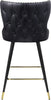 Hendrix Black Faux Leather Counter/Bar Stool