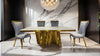 Basilicata 7 Pc Dining Set Gold & Silver