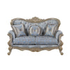 Royale Loveseat in Blue and Champagne