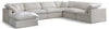 Plush Cream Velvet Standard Cloud Modular Sectional