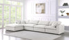 Serene Cream Linen Fabric Deluxe Cloud Modular Sectional
