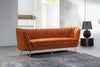 Margo Cognac Velvet Sofa