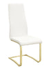 Montclair Side Chairs White and Rustic Brass (Set of 4)