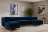 Graham Navy Velvet 3pc. Sectional