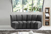 Infinity Grey Velvet 2pc. Modular Sectional