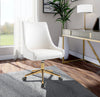 Karina Cream Velvet Office Chair