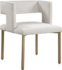 Caleb Cream Velvet Dining Chair