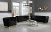 Bellini Black Velvet Loveseat