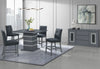Monaco Dark Grey Bar Table and 4 Monaco Dark Grey Bar Stools