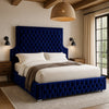 Sedona Navy Velvet King Bed