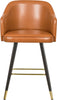 Barbosa Cognac Faux Leather Counter/Bar Stool