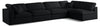 Plush Black Velvet Standard Cloud Modular Sectional