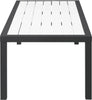Nizuc White manufactured wood Outdoor Patio Aluminum Coffee Table