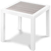 Nizuc Grey manufactured wood Outdoor Patio Aluminum End Table