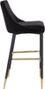 Sleek Black Velvet Stool