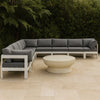 Nizuc Grey Waterproof Fabric Outdoor Patio Modular Sectional