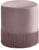 Teddy Pink Velvet Ottoman/Stool