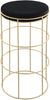 Rebar Black Velvet Counter Stool