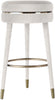 Coral Cream Velvet Bar Stool