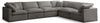 Plush Grey Velvet Standard Cloud Modular Sectional