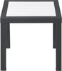 Nizuc White manufactured wood Outdoor Patio Aluminum End Table