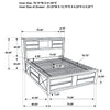Briana Bookcase Platform Storage Bed