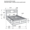 Briana Bookcase Platform Storage Bed