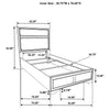 Miranda California King, E.King, Queen, Full, & Twin Bed Black & White
