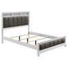 Barzini California King, E.King, & Queen Upholstered Panel Bed White