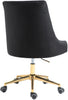Karina Black Velvet Office Chair