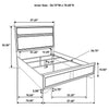 Miranda California King, E.King, Queen, Full, & Twin Bed Black & White