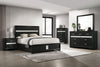 Miranda California King, E.King, Queen, Full, & Twin Bed Black & White