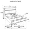Miranda California King, E.King, Queen, Full, & Twin Bed Black & White
