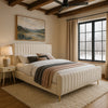 Zara Cream Velvet Full Bed (3 Boxes)